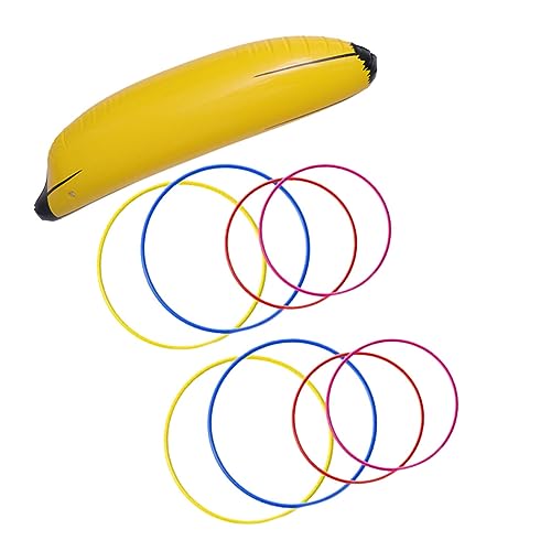 UPKOCH 1 Satz Aufblasbares Bananen Wurfspiel mit Inflatable Bananen Großen und Kleinen Ringen für Partyspiele Fotografie Requisiten und Dekoration für von UPKOCH