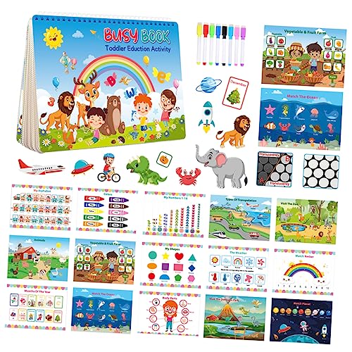 UPKOCH Aufklärungsbuch Zur Früherziehung – 1 Set Wiederverwendbares Stickerbuch Für Kinder Lernspielzeug Stickerbuch Lernaufkleber Jungen Und Mädchen Im Alter Von 2–8 Jahren von UPKOCH