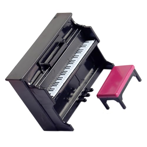 UPKOCH 1 Satz Aufrechte Klavierbank Miniatur-klaviermodell Miniatur-klavierhocker Modell Kleiner Klavierhocker Miniatur-klavierdekor Miniatur-klavierornament Pp Black von UPKOCH