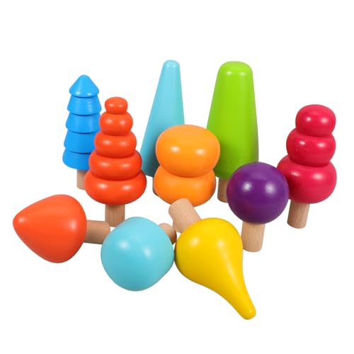 UPKOCH 1 Satz Baumspielzeug aus Holz Babys sensorisches klein Tiere Puzzle kinderspielzeug holzspielzeug Naturholz Miniatur-Baumspielzeug Baum-Kuchen-Topper von UPKOCH