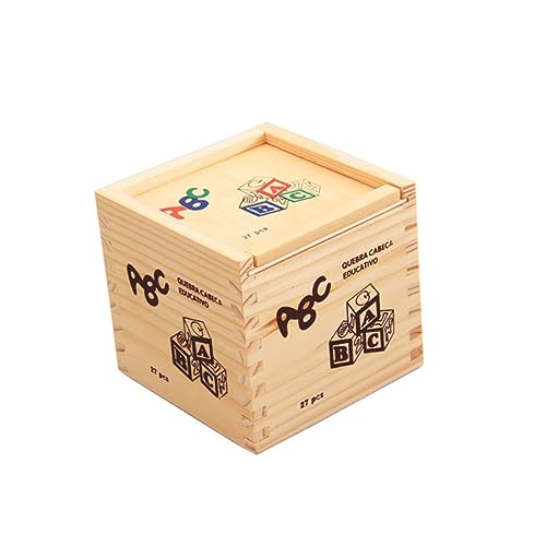 UPKOCH 1 Satz Bausteine-Buchstaben Holzgebäude Kind Bausteine Balance-spielset Hölzern von UPKOCH