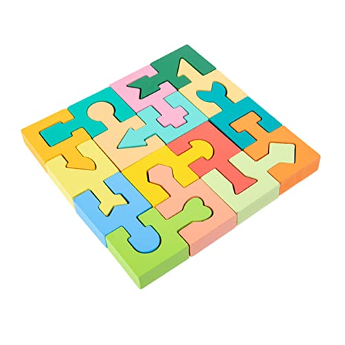 UPKOCH 1 Satz Bausteine ​​Puzzle Kinderspielzeug Spielzeug für Kleinkinder geometrisches Rätsel Intelligenz Holzpuzzle Babyblöcke Spielzeug für Kinder kreatives Holzspielzeug hölzern von UPKOCH