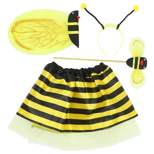UPKOCH Bienenkostüm Für Jungen Und Mädchen Komplettes Bienen-Cosplay-Set Flügel Rock Stirnband Für Halloween-Partys UPKOCH Bienenkostüm Für Jungen Und Mädchen Komplettes Bienen-Cosplay-Set Flügel Rock Stirnband Für Halloween-Partys von UPKOCH