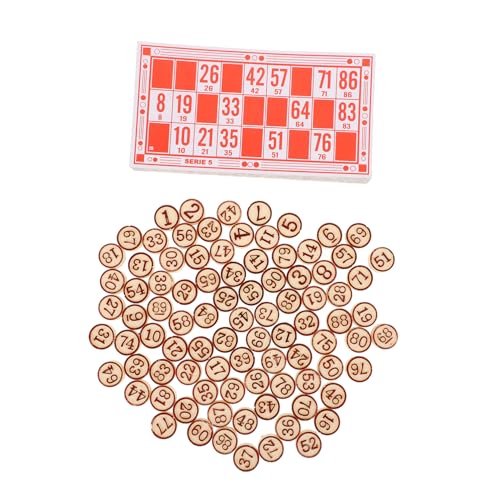 UPKOCH 1 Satz Bingo Kind Groß Spiel Rot Papier von UPKOCH