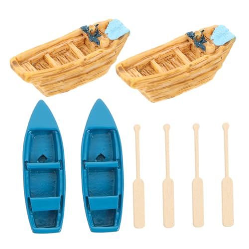 UPKOCH 1 Satz Bootsmodell Küsten Puppenhaus-miniaturen Bootsdekor Häuser Meerestiere Bootsaufkleber Schwimmbad Miniatur-puppenhaus-Ornament Miniatur-bootsverzierung Harz von UPKOCH