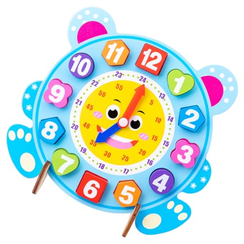 UPKOCH 1 Satz Cartoon-Uhr kinderlernuhren Puzzle kinderpuzzle herrenuhr digital Clocks für Uhr kognitives Uhr Cartoon-Lernspielzeug Lehrmittel Holz Blue UPKOCH 1 Satz Cartoon-Uhr kinderlernuhren Puzzle kinderpuzzle herrenuhr digital Clocks für Uhr kognitives Uhr Cartoon-Lernspielzeug Lehrmittel Holz Blue von UPKOCH