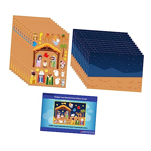 UPKOCH 1 Satz Christliche Krippe-Outfit Wandkunstaufkleber Kinderzimmeraufkleber Aufkleber Für Kinderszenen Wandschmuck Für Zu Hause Home Decore Aufkleber Bildungsspielzeug Papier von UPKOCH