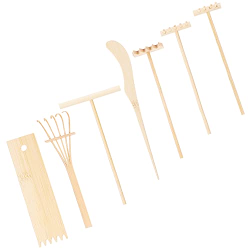 UPKOCH Kleiner Rechen für Zen Garten Holz 7 Stück Kleine Rechen für Meditation und Desktop Dekoration UPKOCH Kleiner Rechen für Zen Garten Holz 7 Stück Kleine Rechen für Meditation und Desktop Dekoration von UPKOCH