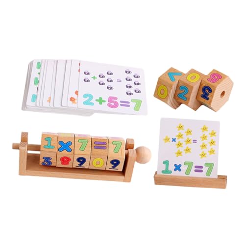UPKOCH 1 Satz Digitaler Zauberwürfel zusätzliche Lernkarten Nummer Kinderspielzeug Kinder Puzzle Spielset aus Holz Spielzeuge Lernspielzeug für Kleinkinder Holzspielzeug hölzern Papier von UPKOCH