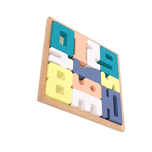UPKOCH 1 Satz Digitales Kognitives Puzzle Kognitives Für Kindergartenspielzeug Multifunktionale Lerntafel Mathematik Kognitives Bausteine Hölzern von UPKOCH