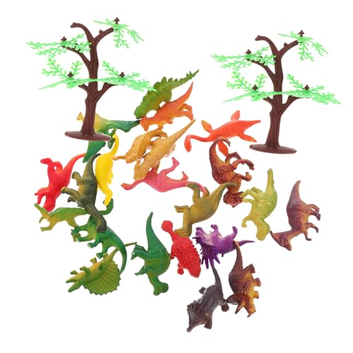 UPKOCH Pädagogisches Dinosaurier-modellspielzeug 24-teiliges Mini-Dinosaurier-Spielzeug Passende Dinosaurier-spielzeuge Simulations-Dinosaurier-Spielzeug Für Jungen Und Mädchen von UPKOCH