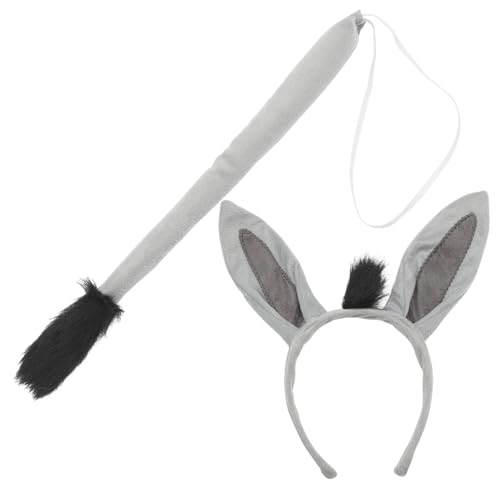 UPKOCH 1 Satz Eselstirnband -Schwanzsatz Eselsohren Erwachsener Esel-Zubehör Giraffe Tier Ohren haarreif Partyzubehör für Tierkostüme dekorativer Haarreif Tiere Schwanzstütze Plastik Grey UPKOCH 1 Satz Eselstirnband -Schwanzsatz Eselsohren Erwachsener Esel-Zubehör Giraffe Tier Ohren haarreif Partyzubehör für Tierkostüme dekorativer Haarreif Tiere Schwanzstütze Plastik Grey von UPKOCH