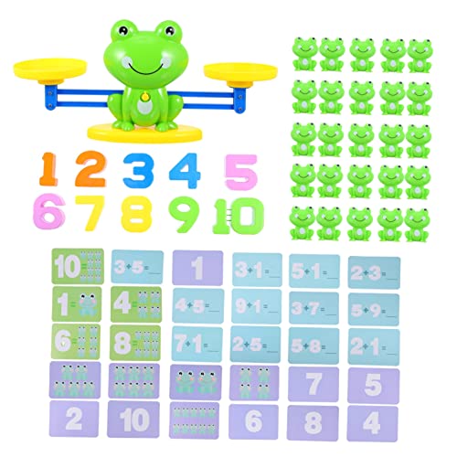 UPKOCH 1 Satz Froschschuppen Balance-Spiel Mathe-lernspielzeug Waage Wiegendes Lernspielzeug Frösche Frösche-Waage- Rechenspielzeug Papier Colorful von UPKOCH