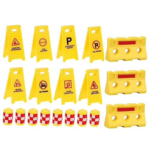 UPKOCH Straßensperren-Spielzeug Für Kinder 1 Set Miniatur-verkehrszeichen-Spielzeug Track-Aufkleber Für Kognitiven Spaß von UPKOCH