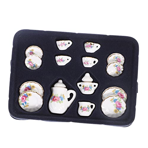 UPKOCH Puppenhaus Miniatur Teeservice 15-teilig Miniatur-teetassen Teller Töpfe Für Rollenspiele UPKOCH Puppenhaus Miniatur Teeservice 15-teilig Miniatur-teetassen Teller Töpfe Für Rollenspiele von UPKOCH