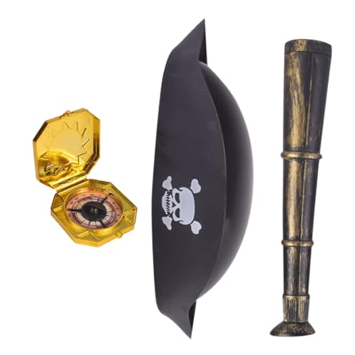 UPKOCH 1 Satz Halloween-Spielzeugset Zubehör Taschenuhr Korkhut Visier Kappe Fernrohr lustiges Kompass Piratenparty, Karneval, Cosplay Piraten-Kostümset Halloween -Kostüm Sport UPKOCH 1 Satz Halloween-Spielzeugset Zubehör Taschenuhr Korkhut Visier Kappe Fernrohr lustiges Kompass Piratenparty, Karneval, Cosplay Piraten-Kostümset Halloween -Kostüm Sport von UPKOCH