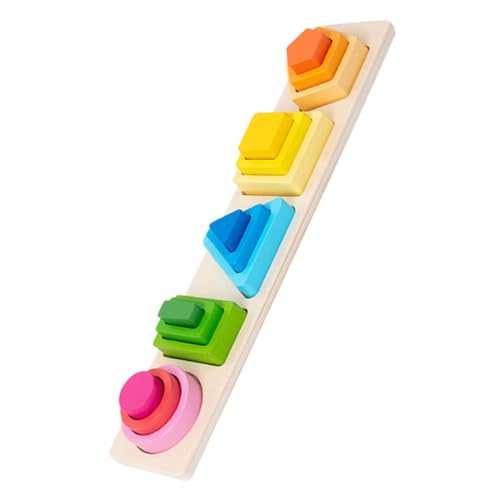 UPKOCH 1 Satz Hölzernes Geometrisches Puzzlespielzeug Puzzletisch Puzzlekleber Puzzlematte Formenpuzzle Lernen Formpuzzle Für Frühes Lernen Form-Puzzle-entwicklungsspielzeug Holz von UPKOCH