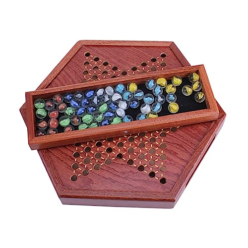 UPKOCH 1 Satz Holz Spielbrett mit Glasmurmeln Chinesisches für Erwachsene Strategisches Familienspiel Handgefertigt Sechseckig mit Schublade UPKOCH 1 Satz Holz Spielbrett mit Glasmurmeln Chinesisches für Erwachsene Strategisches Familienspiel Handgefertigt Sechseckig mit Schublade von UPKOCH