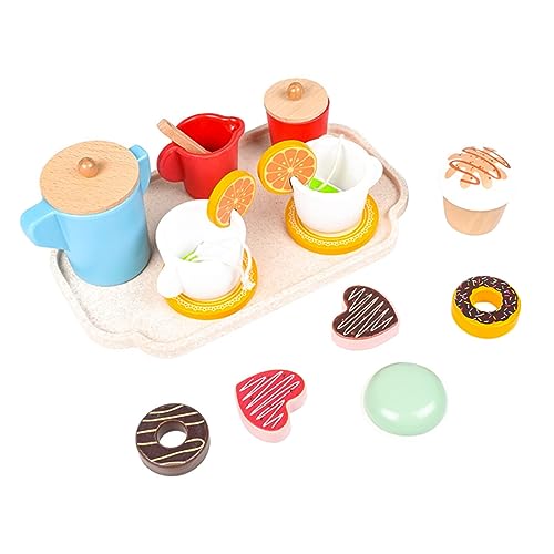 UPKOCH Miniatur-teeparty-zubehörset 11-teilig Holzspielzeug Für Jungen Und Mädchen Spielzeug Für Teepartys von UPKOCH