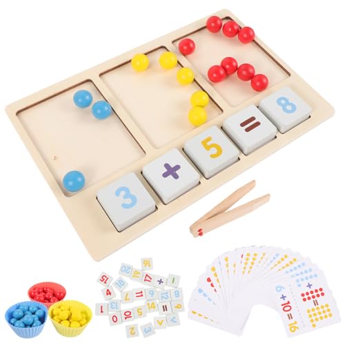 UPKOCH Perlenspielzeug Für Kinder – Lernspielzeug-Set Für Die Vorschule – 1 Set Clip-perlenspielzeug – Entwicklung Von Lerngewohnheiten – Umweltfreundliches Holzspielzeug von UPKOCH