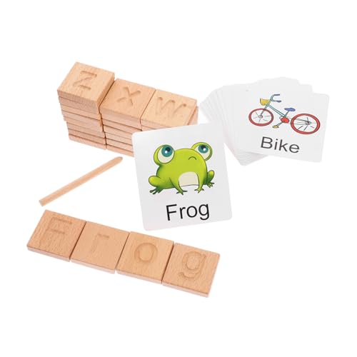 UPKOCH Buchstaben-nachverfolgungsbrett Lernspielzeug Für Vorschulkinder Alphabet-Spielzeug Aus Holz Alphabet-Spiel Für Kinder Spielzeug Zur Gehirnentwicklung von UPKOCH