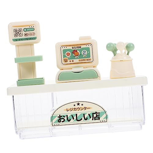 UPKOCH 1 Satz Kassenmodell wiederverwendbares Puppenhausdekor Spielen Modelle Spielzeug Registrierkassen-Requisite aus Kunststoff Miniatur-Registrierkasse Karikatur Ornamente schmücken von UPKOCH
