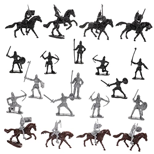 UPKOCH 1 Satz Kavallerie-Pferd-Modell Soldaten Krieger Zahlen Miniaturen Mittelalterliche Figuren Militärfiguren Modell Figur Soldat Figur Ritter Actionfiguren Plastik von UPKOCH
