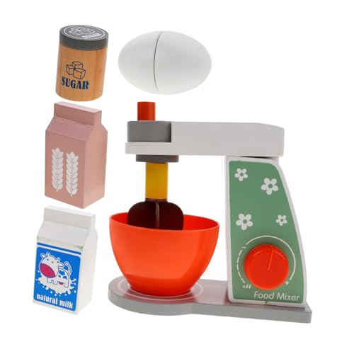 UPKOCH 1 Satz Kindermixer Simulations-miniaturmixer Für Küchenspielspielzeug Mini-Mixer Für Den Schreibtisch Mixer-Modell Schöner Mixer Kinderküche Spiel Süßer Mixer Holz von UPKOCH