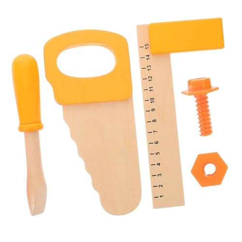 UPKOCH 1 Satz Kinderspielzeug Werkzeug Lernspielzeug Interessantes Lernspielzeug Bohrspielzeug Für Junge Kettensäge Kettensägen-Requisite Halloween Holz von UPKOCH