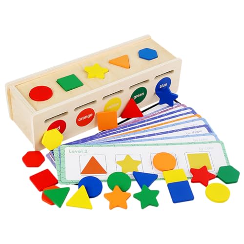 UPKOCH Holzbox Zum Zuordnen Von Formen – Lernspielzeug Für Kinder Passende Box Für Kinder Mit Feinmotorik Perfektes Für Kleinkinder von UPKOCH