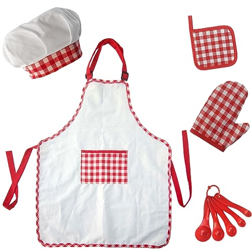 UPKOCH 1 Satz Kochset Teiliges Backset mit Schürze und Kochmütze für Kleinkinder Lebensmittelechte Materialien für Rollenspiele und Küchenabenteuer UPKOCH 1 Satz Kochset Teiliges Backset mit Schürze und Kochmütze für Kleinkinder Lebensmittelechte Materialien für Rollenspiele und Küchenabenteuer von UPKOCH