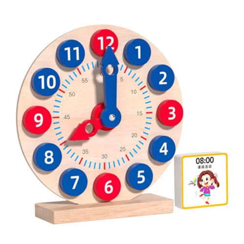 UPKOCH Holz-zeituhr Für Kinder Lernuhr Spielzeug Kleinkinder Zahlen Lernspielzeug Lernwerkzeug von UPKOCH
