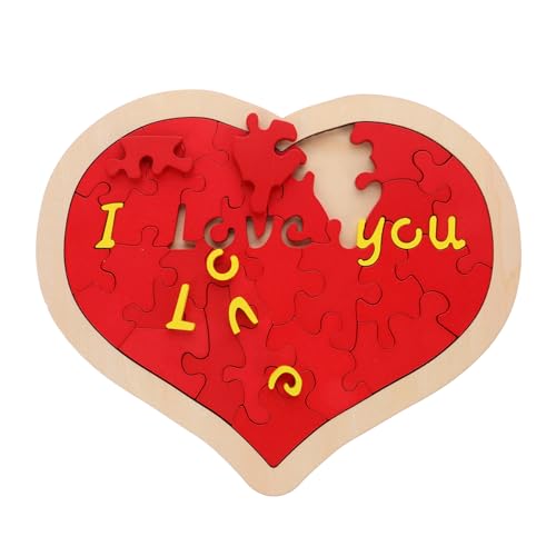 UPKOCH Einzigartiges Herz „ich Liebe Dich“ Zum Jahrestag Holzherzen Dekoratives Puzzle-Spielzeug Für Zuhause von UPKOCH