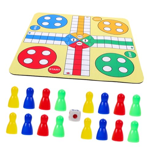 UPKOCH 1 Satz Ludo-Schachspiel Planke Reiseschach Schachmatte Bodenmatte für fliegendes Schach Mini tragbares fliegendes Schach bequemes Schachspielzeug interessante Schachspiele Plastik von UPKOCH