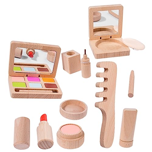 UPKOCH Holz Mädchen Schönheit Salon Spielzeug Set Dress-up Make-up Kit Für Jungen Und Mädchen Rollenspiel von UPKOCH