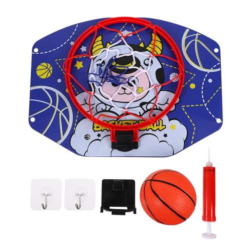 UPKOCH 1 Satz Mini Basketballkorb Set mit Aufblasbarem Ball für Höhenverstellbarer Indoor Basketballspielzeug für Büro Schlafzimmer und Spielzimmer Einfache Montage und Platzsparend von UPKOCH