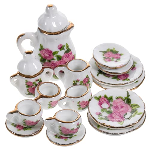 UPKOCH 1 Satz Mini-Geschirr Aus Keramik Bausatz Porzellan Kessel Winzig Nachmittag Mini-teetasse Miniatur Mini-küchenzubehör Tun So, Als Ob Sie Hätten von UPKOCH