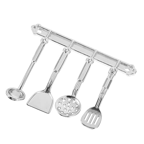 UPKOCH 1 Satz Mini-Puppenhaus- Puppenstuben-Küchenutensilien Puppen tun so, als würden sie Kochgeschirr Mini-Küchenrequisiten Küchenutensilien für kleine Häuser Metall Silver von UPKOCH