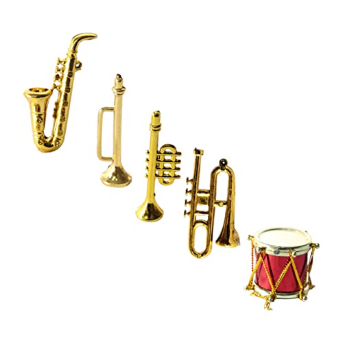 UPKOCH Realistisches Mini-Saxophon-Modell Für Puppenhaus-zubehör Mini-Musikinstrument Bauernhaus- -Stile von UPKOCH