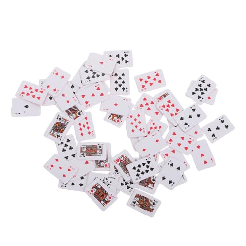 UPKOCH 1 Satz Mini-Spielkarten Kleine Spielkarten Minispielparty Kleine Spiele Minispielkarten Miniaturdinger Minikarten Puppenspiele Miniatur-Dinge Minispiele Puppenhausverzierung Karton von UPKOCH