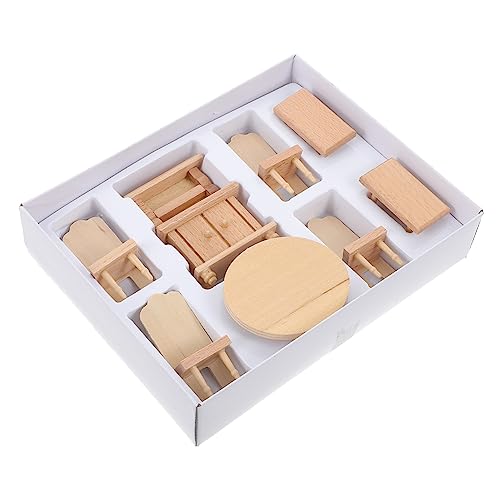 UPKOCH Design Miniatur Puppenhaus Möbel Set 1 Set Puppe Stuhl Tisch Miniatur Esszimmer Pretend von UPKOCH