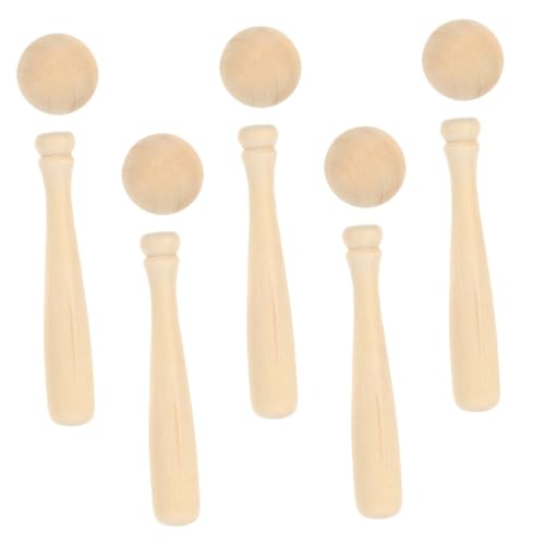 UPKOCH Unbemaltes Mini-baseballschläger-Set Aus Holz Bastelset Baseball-Spielzeug Für Jungen Und Mädchen UPKOCH Unbemaltes Mini-baseballschläger-Set Aus Holz Bastelset Baseball-Spielzeug Für Jungen Und Mädchen von UPKOCH