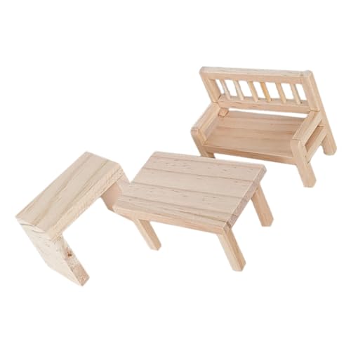 UPKOCH 3 Stücke Miniatur Puppenhaus Möbel Set Holz Tisch Stuhl Set Für Pretend Spielen Wohnzimmer Dekorative Zubehör UPKOCH 3 Stücke Miniatur Puppenhaus Möbel Set Holz Tisch Stuhl Set Für Pretend Spielen Wohnzimmer Dekorative Zubehör von UPKOCH