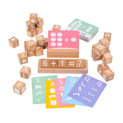 UPKOCH Bezauberndes Pädagogisches Lernspielzeug 1 Satz Holzklötze Mathematik-lernspielzeug Für Kinder Bauklötze Stapelspielzeug Material Für Kleinkinder von UPKOCH