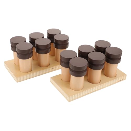 UPKOCH 1 Satz Montessori- Montessori-Trainingsspielzeug Trainingsspielzeug für Kleinkinder Geruchsspielzeug für Babys sensorisches Geruchssinn Flasche hölzern von UPKOCH