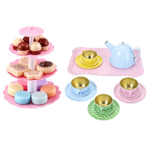 UPKOCH 1 Satz Nachmittagstee Tea Set for -Tee-Set Spielhaus-Tee-Set Nachmittagstee- Langlebiges Tea-Time-Spielset Dessert-Turm- Plastik UPKOCH 1 Satz Nachmittagstee Tea Set for -Tee-Set Spielhaus-Tee-Set Nachmittagstee- Langlebiges Tea-Time-Spielset Dessert-Turm- Plastik von UPKOCH