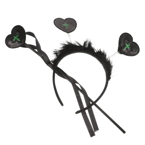 UPKOCH 1 Satz Party-stirnband Dämonenkostüm Für Halloween Zauberstab Teufelskostüm Für Halloween-teufel-zubehör Cosplay-kostüm-requisiten Stirnbänder Plastik Black von UPKOCH