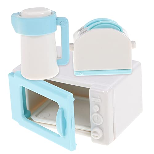 UPKOCH 1 Satz Puppenhaus Besteck Kochen Spielküchenzubehör Mini geschirrset kinderküche Kitchen Set for Toys Puppenhauszubehör Mikrowelle für Plastik von UPKOCH