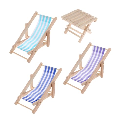 UPKOCH 1 Satz Puppenhaus Deko Teiliges Blau und Faltbarer Lounger für Kreative Spielsz Szenen von UPKOCH