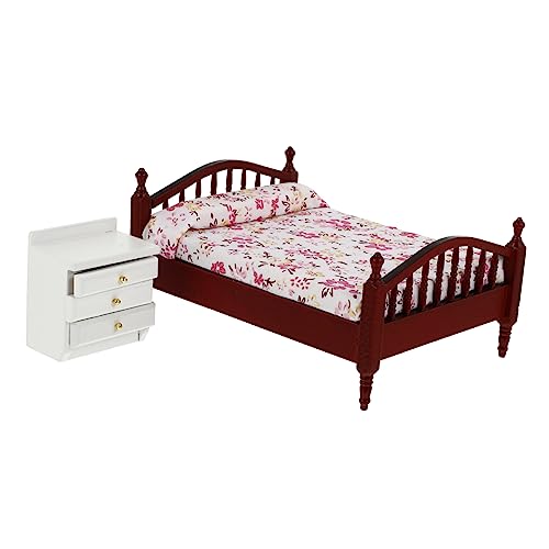 UPKOCH 1satz Miniatur Doppelbett Mit Nachttisch Möbel Für Schlafzimmer Dekoration Für Miniaturen Und Puppenhäuser UPKOCH 1satz Miniatur Doppelbett Mit Nachttisch Möbel Für Schlafzimmer Dekoration Für Miniaturen Und Puppenhäuser von UPKOCH